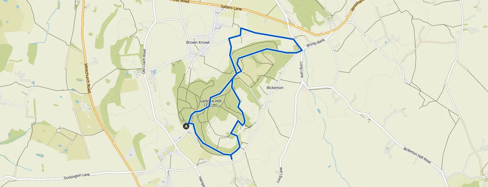 Maiden Castle & Bickerton Hill loop hike Komoot